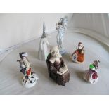 A Paragon figure Miss Susan, Coalport Breeze and other figures (a/f)