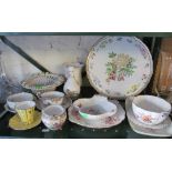 Various decorative floral china