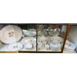 A Susie Cooper part dinner/coffee set pale pink rose design