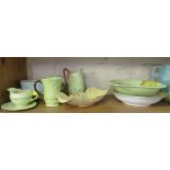 A group of Carlton ware mainly green.