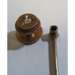 A Victorian stick pin with removable diamond set stud (i.c.)