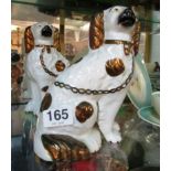 A pair of Staffordshire dogs.