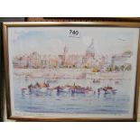 A limited edition print Valletta from Sliema