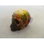 An amber coloured skull.