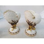 A pair Royal Worcester shell vases and a vase (a/f).