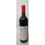 A bottle of Penfolds Grange South Australian Shiraz 2002 Bottle No.3206.