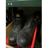 A pair of men’s Caterpillar steel cap boots, size 9.