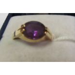 A 9ct gold amethyst ring