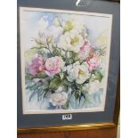Elizabeth Hamdin - watercolour orchids and another roses