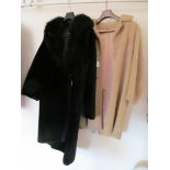 A fur style coat and another.
