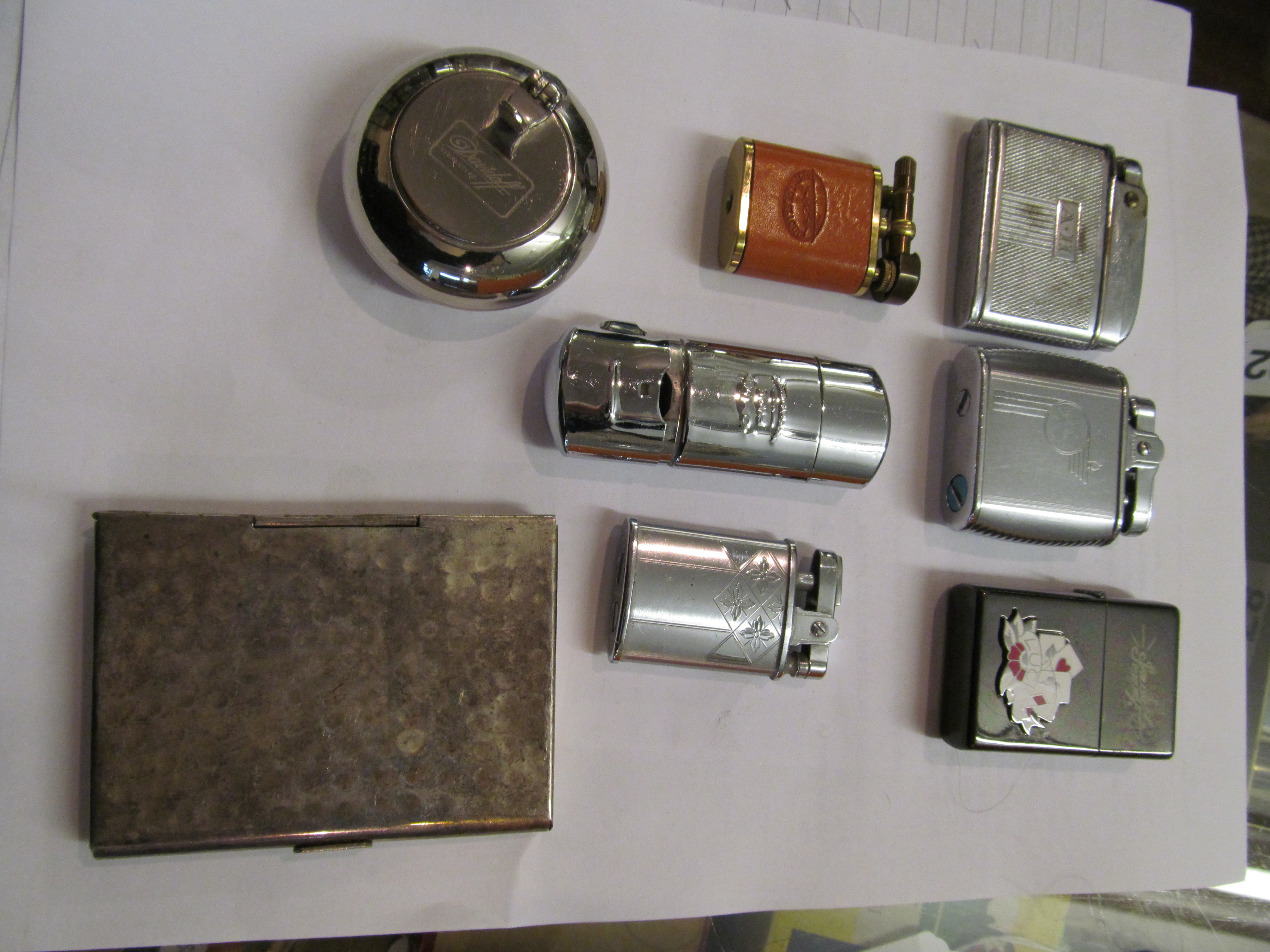 Some hip flasks, cigarette lighters and related items - Image 2 of 3