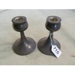 A pair silver candlesticks