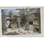 E. Hearsey limited edition print 114/125 farmyard scene