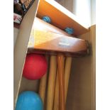 A Jacques mallet and croquet items