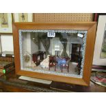 A room layout of dolls' house furniture