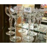 A set of six Brierley glasses.