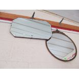 Two bevel edge mirrors