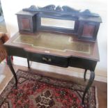 An Edwardian Bonheur du Jour with drawer and gallery back