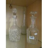 Three decanters.