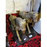 Two brass Tang style horses