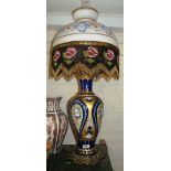 A Murano lamp decorated A. Mano Murano with decorative shade