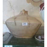 An Amberley Pottery jardinière and a bulbous Robinson circular vase