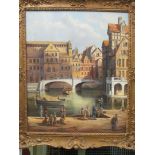 M BRANDRETT oil Dutch scene and another continental scene