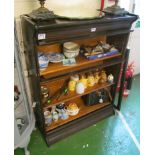 A Globe Wernicke style three tier bookcase base cupboard