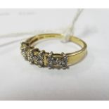 A 14k gold diamond ring
