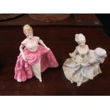 A Coalport figure and a figure