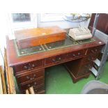 A twin pedestal desk