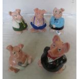 Five Wade NatWest pigs