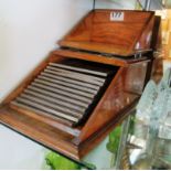 A walnut box with pull-out photo album