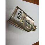 A silver hip flask