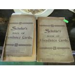 Two books Scholars Book of Attendance cards