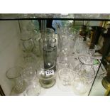 Various glass, white pottery vase etc