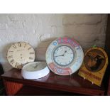 Various wall clocks