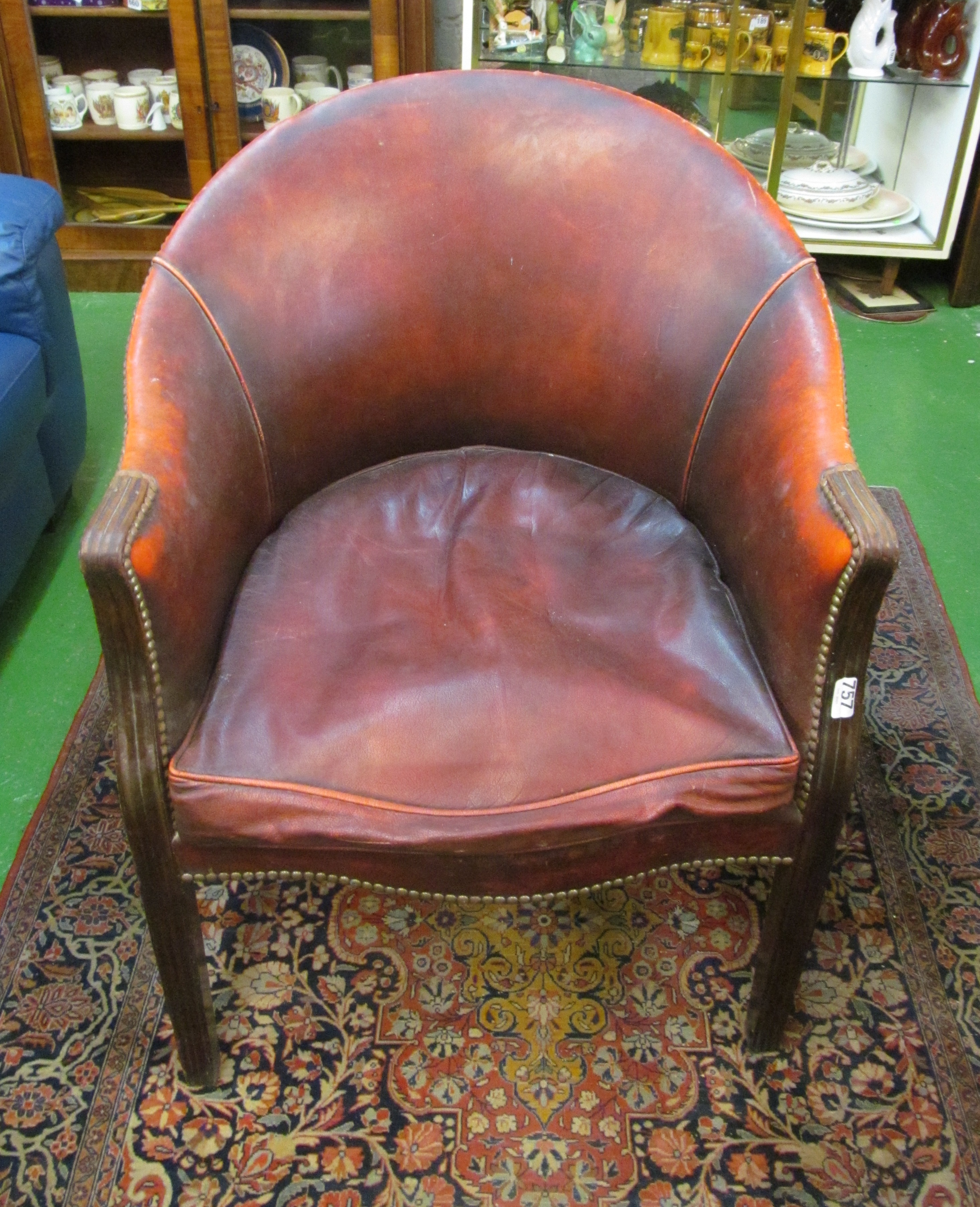 A leather bow office chair