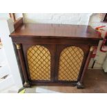 A William IV rosewood two door chiffonier