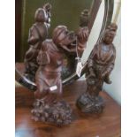 Two resin Oriental figures