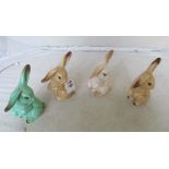 Four SylvaC long eared rabbits