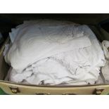 Some linen (in suitcase).