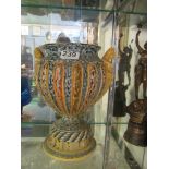 A ceramic urn.