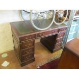 A twin pedestal desk