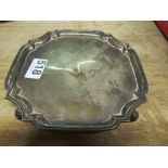 Small silver salver (a/f)