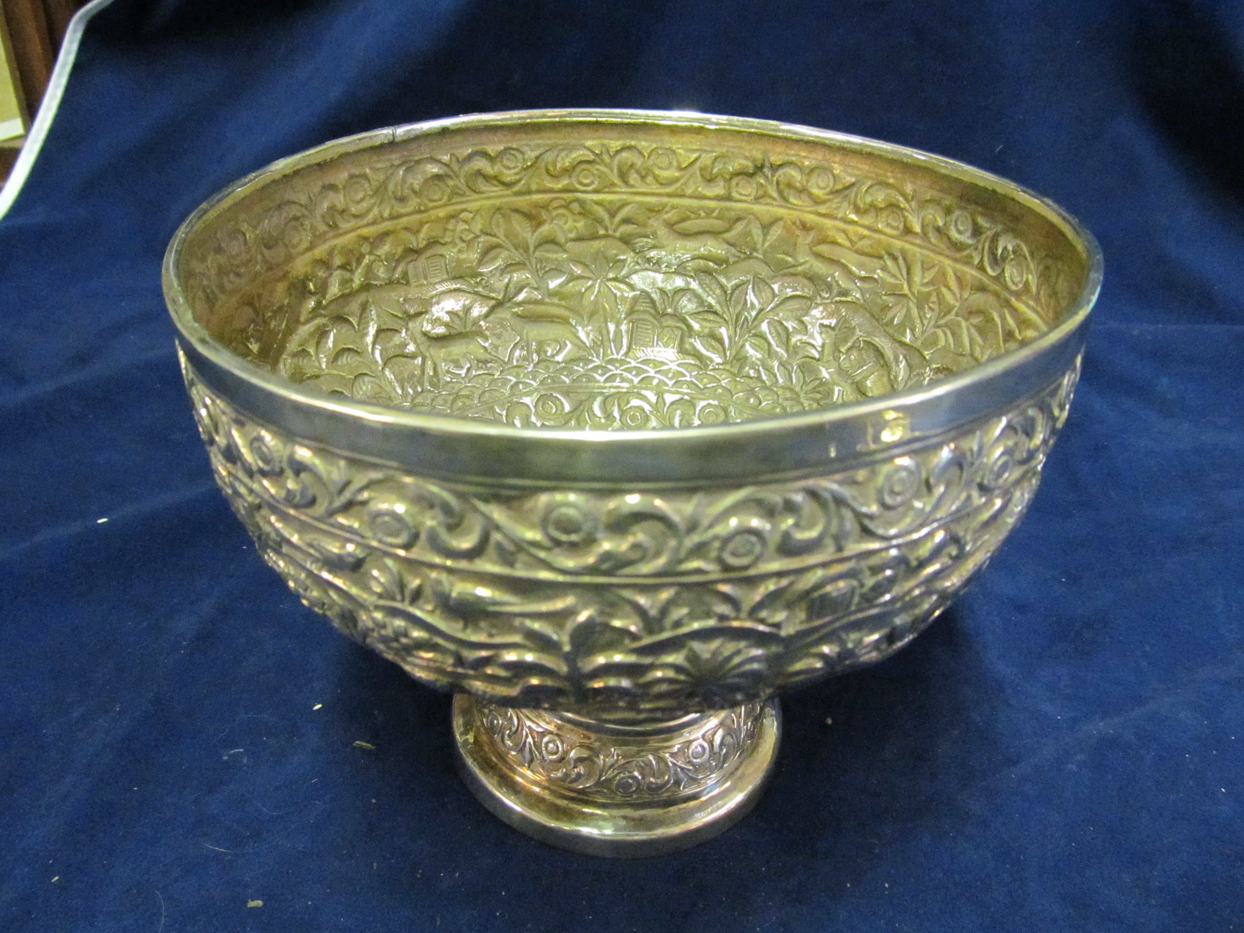 A silver Indian bowl