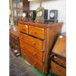 A 19th Century mahogany chest of two short and three long drawers