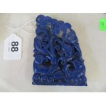 A blue Lapis carving