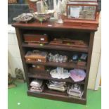 A mahogany bookshelf