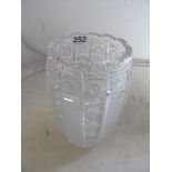 A large cut glass vase